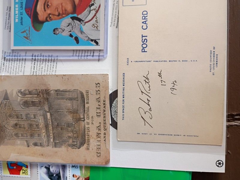 Old Vintage Signed Babe Ruth Postcard Lot 3
