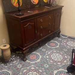 Beautiful antique buffet with clawfoot features and skeleton key