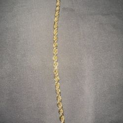 Gold Rope Bracelet 14k