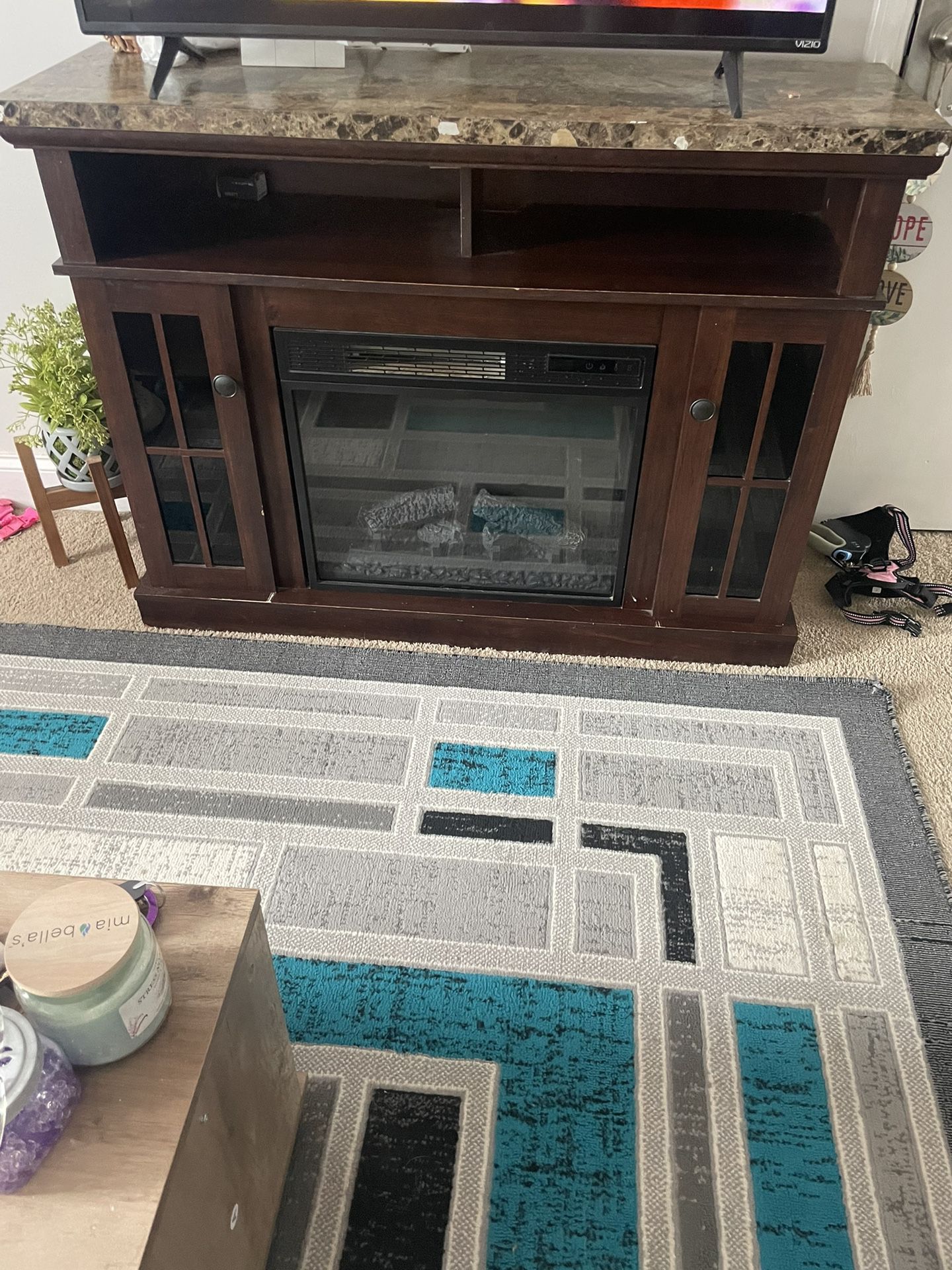 Tv Stand With Fire Place