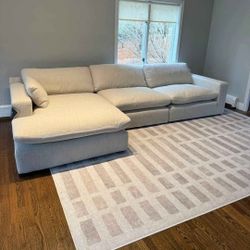 OM• $38 Initial • Brand New Elyza 3 Piece Sectional With Chaise 