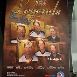Buffalo Sabres D.Hasek Signed 2014 HOF Induction Program-Unique 