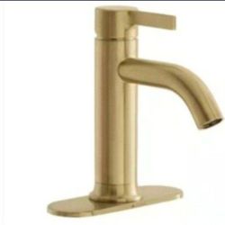 Glacier Bay Ryden Single Hole Single-Handle Bathroom Faucet in Brushed Gold