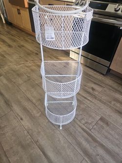 Shelf Metal NEW  WHITE  39 HIGHT 12 HALF WIDTH 