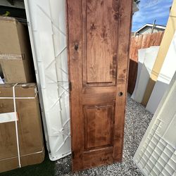 Real wood solid door size 24’  wt frame expensive alredy stained   Only $125 retail $289  need TLC we locate in hesperia pickup only