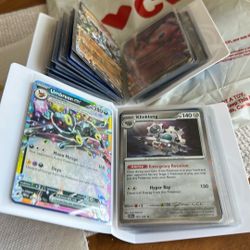 Pokémon small binder with cards in it