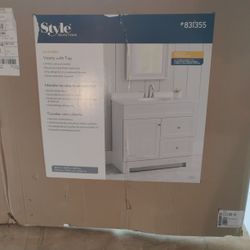 Bathroom Vanity, White 36" Never Installed 