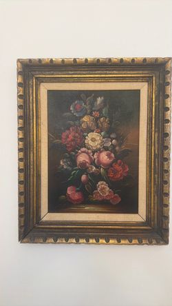 22 x 18 including frame. Paint not print