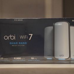 Netgear Orbi 970 BE27000 Quad Band Mesh Wi-Fi 7 System 3-Pack