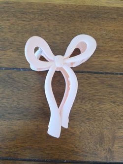 Pink Bow Hair Clip