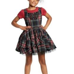 New Harajuku Mini For Target Girls' Plaid Mini Dress Size L 10/12