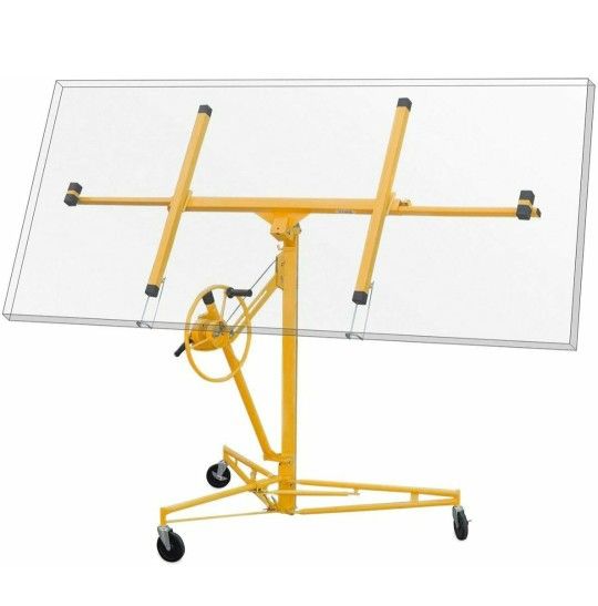 11' ft Drywall Lift Panel Hoist Lift Board Sheetrock Lift Drywall Hoist Sheet Rock Construction Wall Jacks, Yellow
