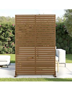 Outdoor Privacy Screen,72" H×47" W Metal Privacy Screen, Freestanding Privacy Fence Panels for Patio