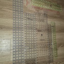 Lot Of 7 LARGE C THRUE Rulers
