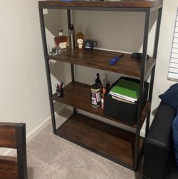 Wood And Metal Shelf