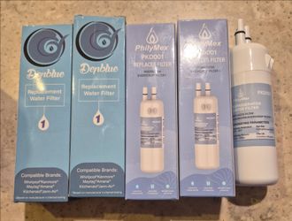 5 brand new refrigerator filters