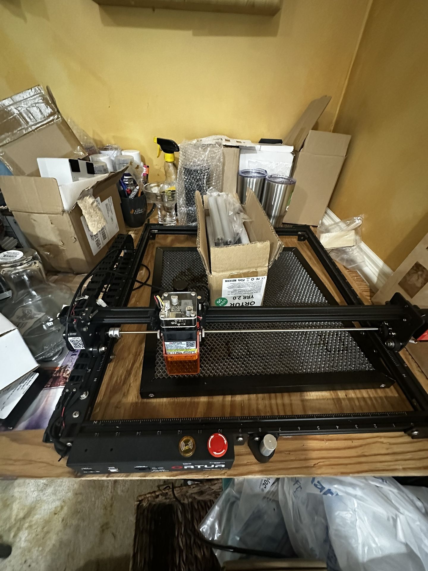 ORTUR Laser Master 2 Engraver with new unboxed rotary attachment