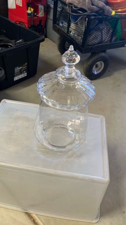 Vintage style glass jar