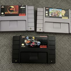 Super Nintendo games for sale! Super Mario Kart, Mortal Kombat