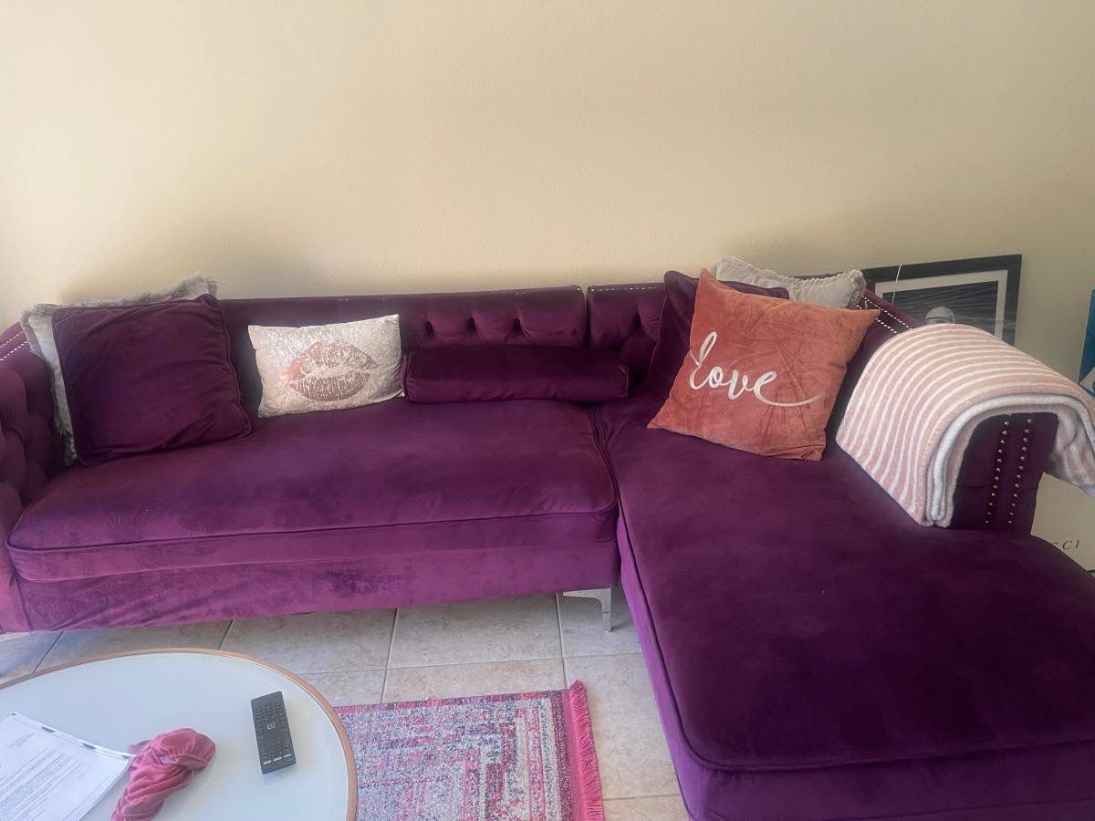 Purple Girly Sectional 