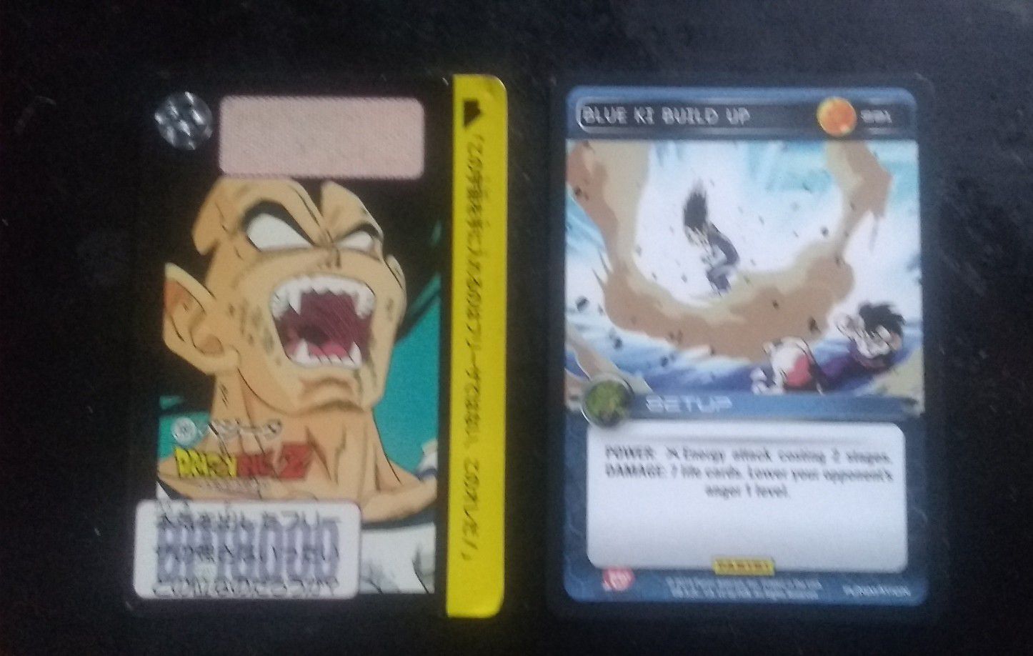 Dragon Ball Z Vegeta TCG Cards.