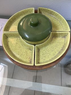 Mid Century Lazy Susan Serving Tray