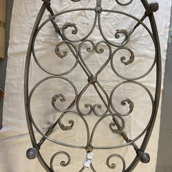 Metal Frame Glass Top Table