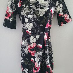Banana Republic Black Floral Mini Dress Sz 00
