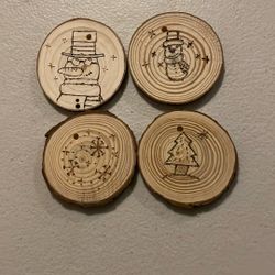 Winter Carved Disc Set (4)