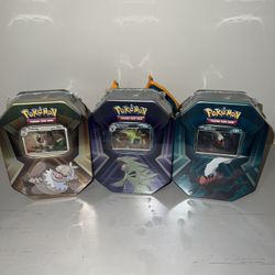 Pokemon TCG (3) Triple Whammy Tins Complete Set