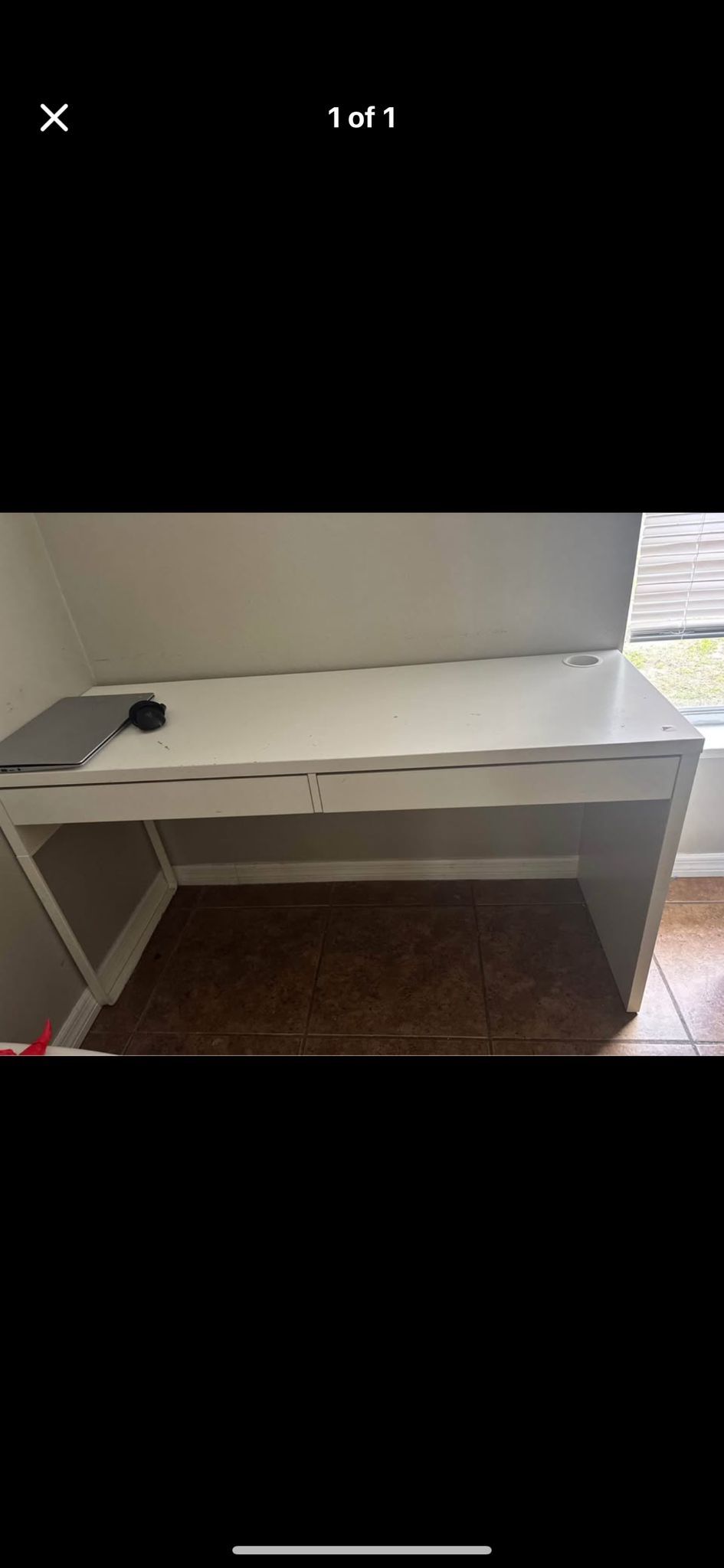Desk And TV Stand With Fire Place