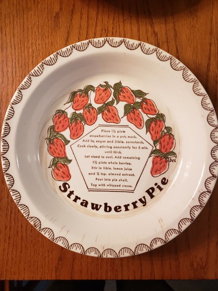 Vintage Ceramic Pie Plate