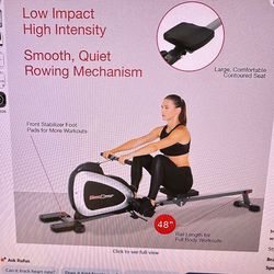 Rowing machine w. Bluetooth workout- ultra quiet- full body exercises