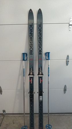 Rossignol skis and poles