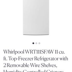 Whirlpool Refrigerator “Brand New” 