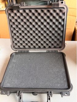 TANSUOXING Waterproof Hard Protective Case 13.4” x 11.4” x 4.3” (Inside: 12” x 9” x 2”) Custom Foam Camera & Tool Case – Black