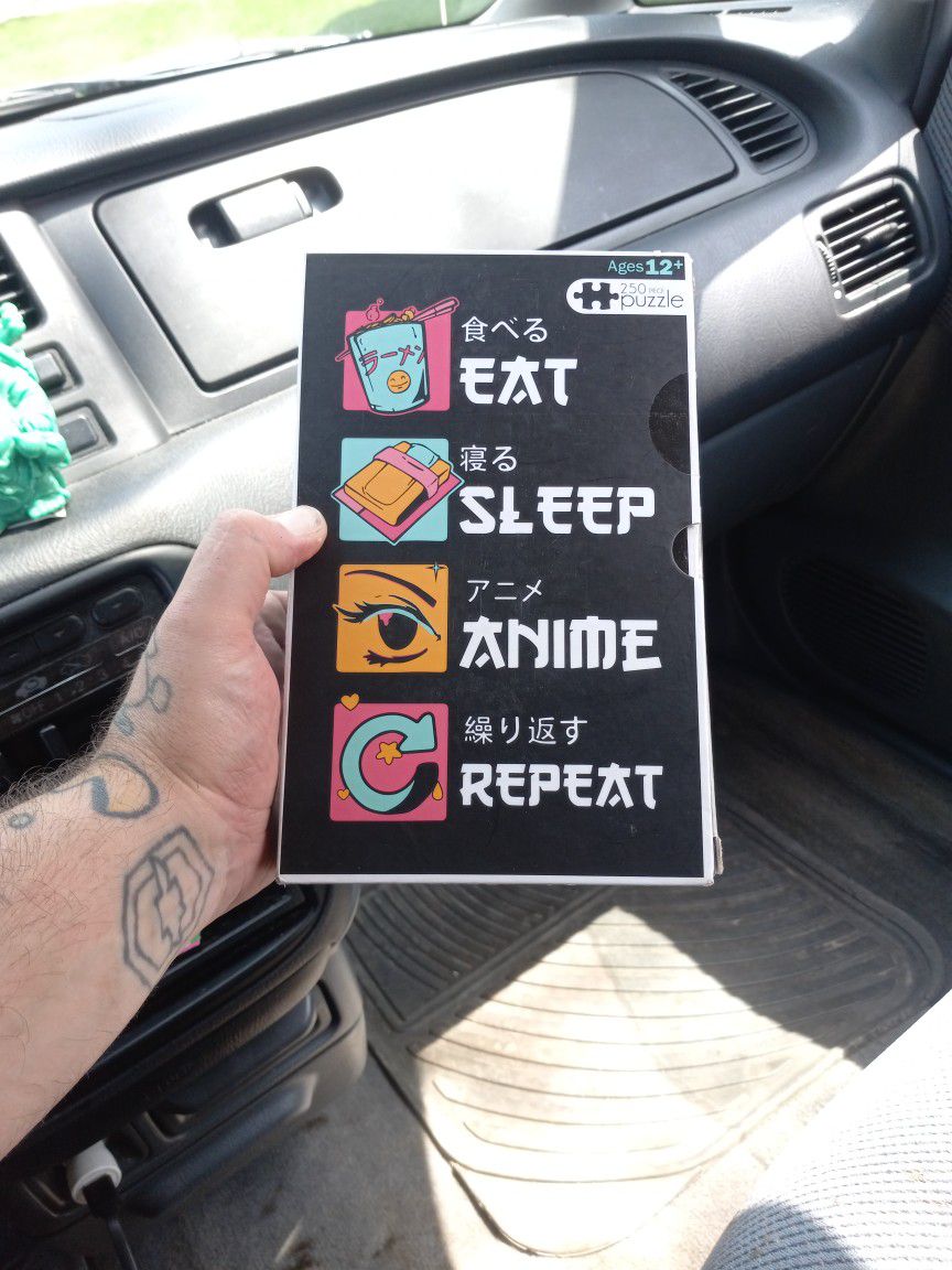 Eat Sleep Anime Repeat 250 Piece Puzzle