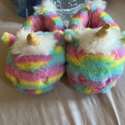 New Unicorn Slippers And Lol Dress Size 11/12 Slippers Dress Is Size 7/8
