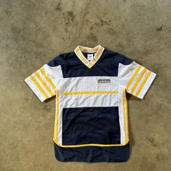 Adidas Blue/yellow/white Mesh Jersey