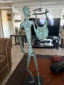 Etruscan Style Apollo With Lyre Stave