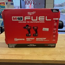 Milwaukee 18V Lithium-Ion Brushless Cordless Hammer Drill and Impact Driver Combo Kit (2-Tool) with (2) 5.0Ah Batteries, Charger & Tool Case