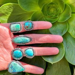 Fuchsite Rings-Fashion Jewelry 