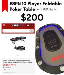 ESPN 10-Player Foldable Poker Table