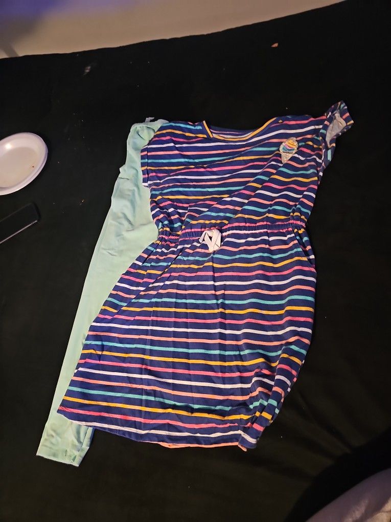 Size L Girls Leggings And Matching Dress