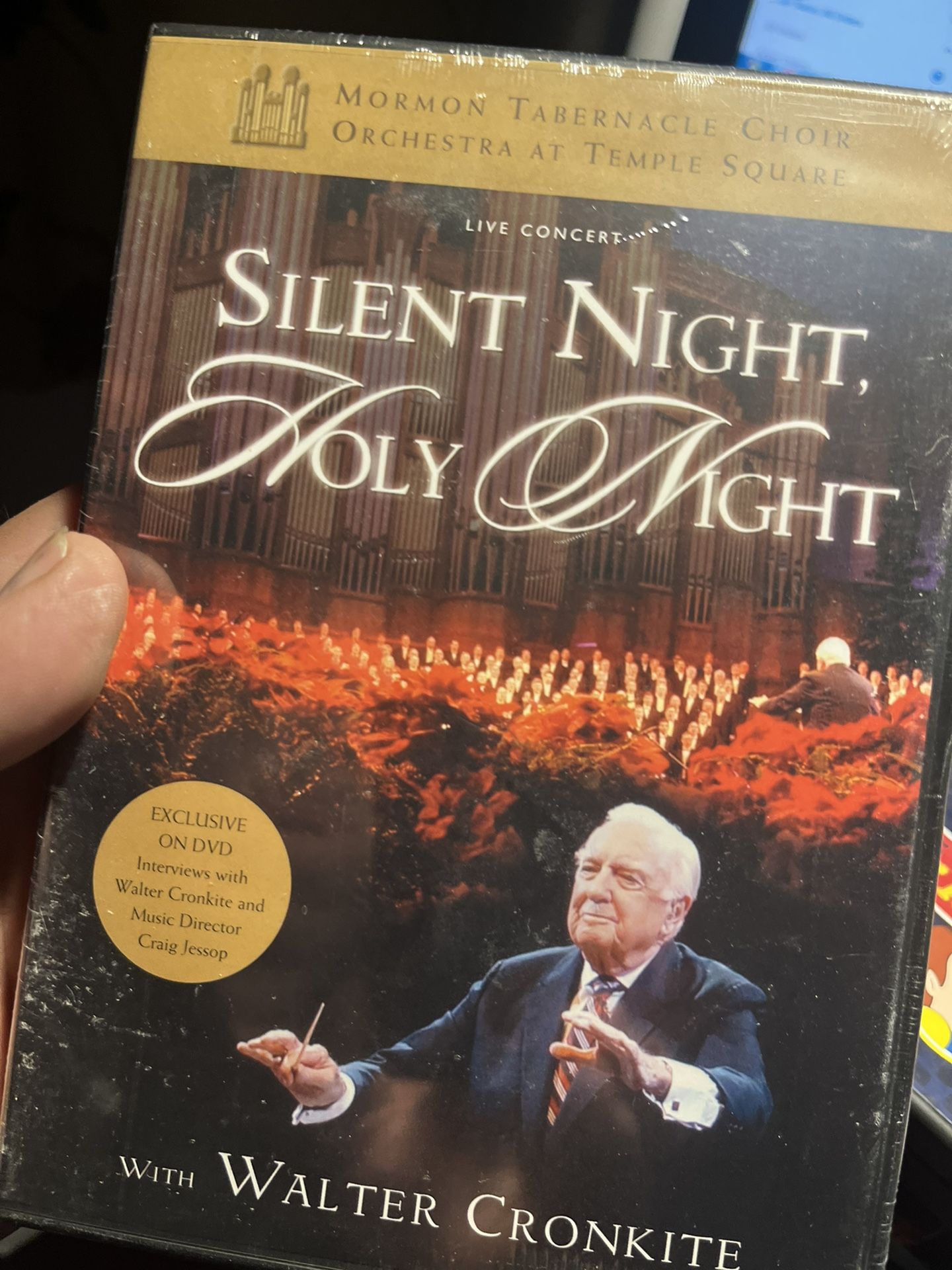Mormon tabernacle choir silent night holy night with Walter Cronkite DVD new factory sealed