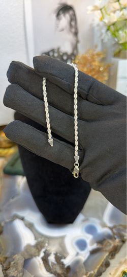 Silver Rope Chain Bracelet