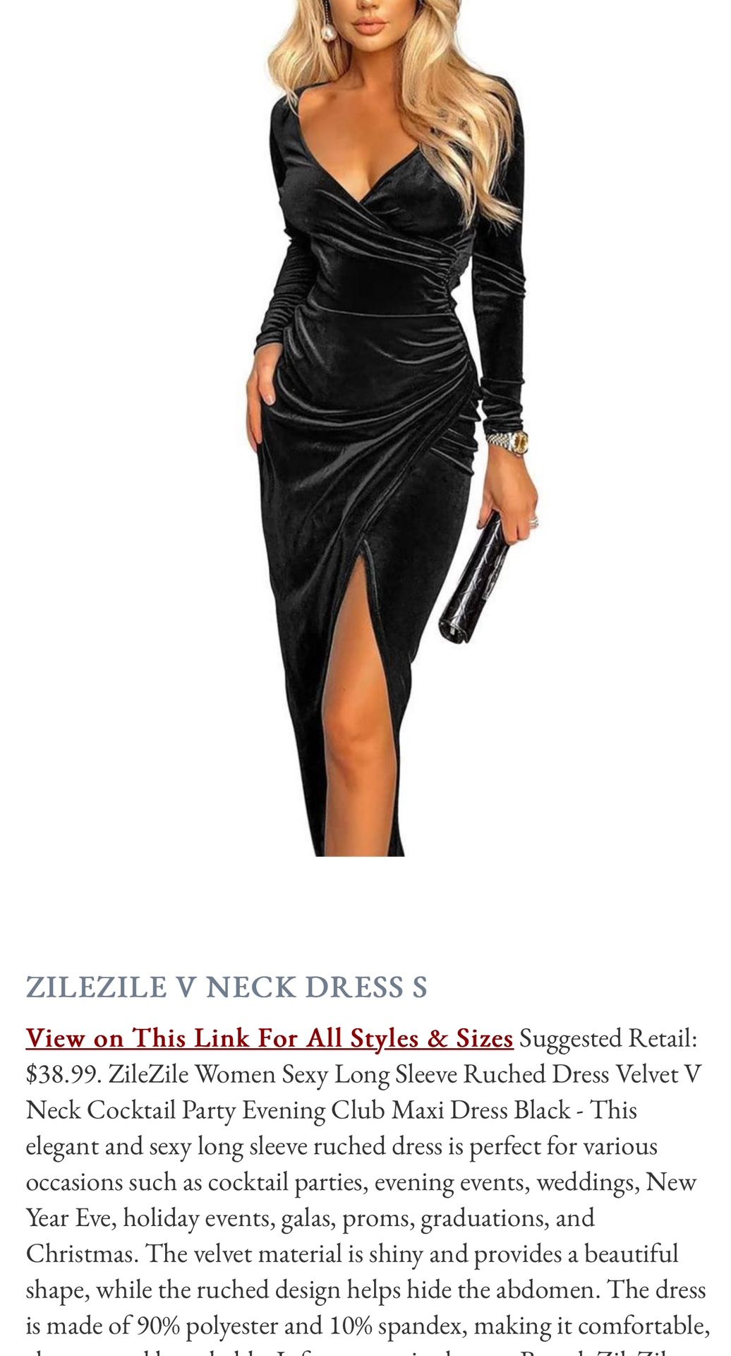 New Blue Velvet Dress