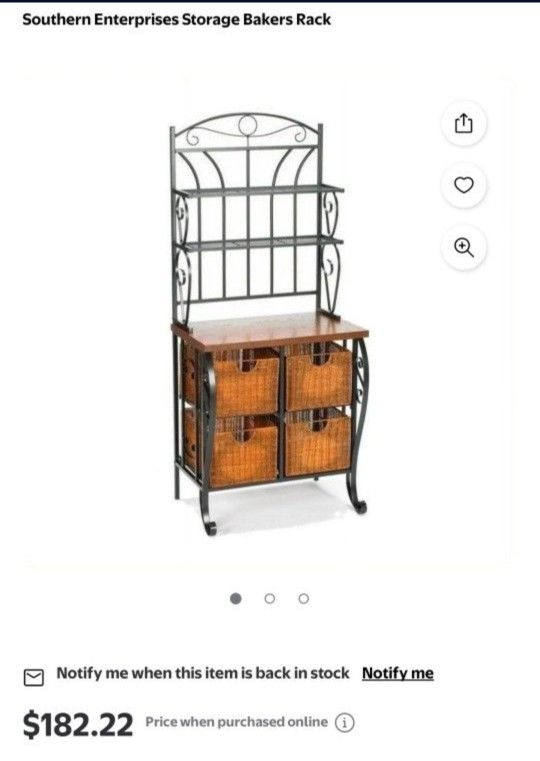 Storage  Baker Rack