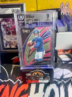2025 Panini Select Jaxson Dart Club Level RC Pink Glitter Prizm #/15 BECKETT 9