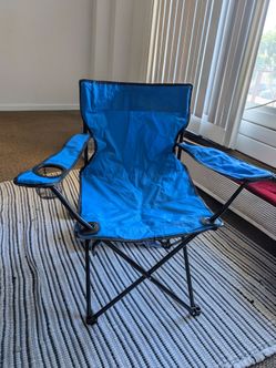 Blue folding chair